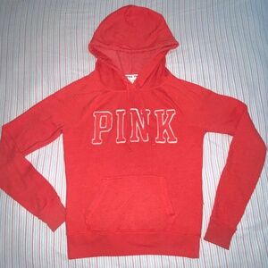 Red Victoria’s Secret PINK Hoodie (Lettering Logo)